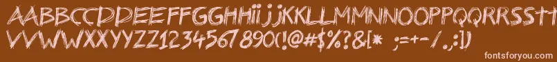 Nerwus Font – Pink Fonts on Brown Background