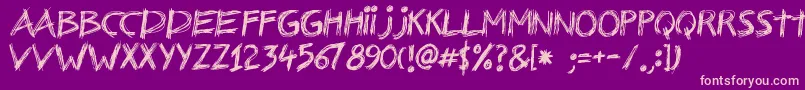 Nerwus Font – Pink Fonts on Purple Background