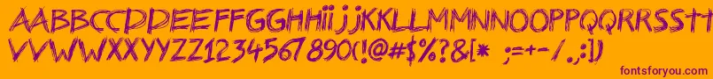 Nerwus Font – Purple Fonts on Orange Background