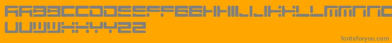 TeioSoloLetrasParaDafont Font – Gray Fonts on Orange Background