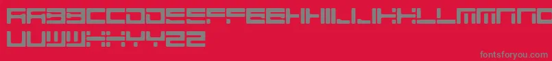 TeioSoloLetrasParaDafont Font – Gray Fonts on Red Background