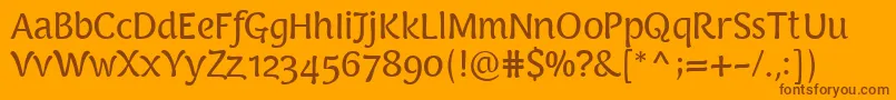 PfarmoniaRegular Font – Brown Fonts on Orange Background