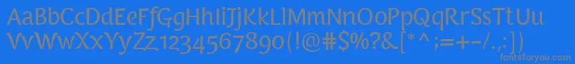 PfarmoniaRegular Font – Gray Fonts on Blue Background