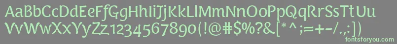 PfarmoniaRegular Font – Green Fonts on Gray Background