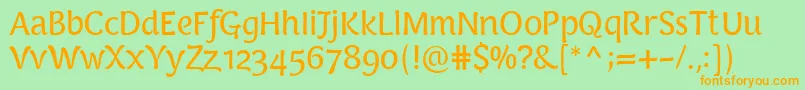 PfarmoniaRegular Font – Orange Fonts on Green Background