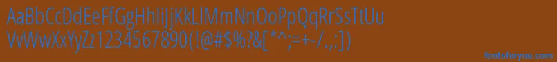 OpenSansCondensedLight Font – Blue Fonts on Brown Background