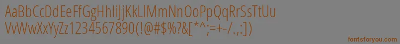 OpenSansCondensedLight Font – Brown Fonts on Gray Background