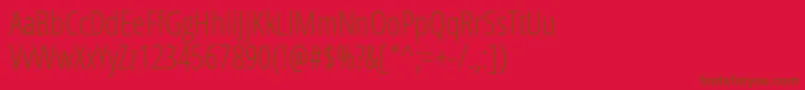 OpenSansCondensedLight Font – Brown Fonts on Red Background