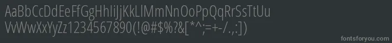 Шрифт OpenSansCondensedLight – серые шрифты на чёрном фоне
