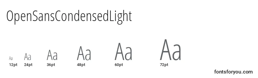 OpenSansCondensedLight Font Sizes