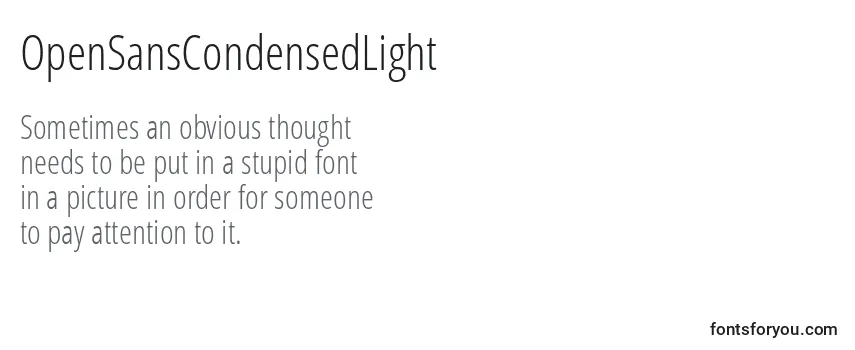 OpenSansCondensedLight Font