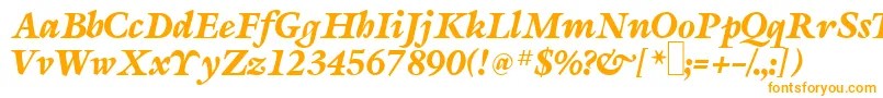 S690RomanRegular Font – Orange Fonts on White Background