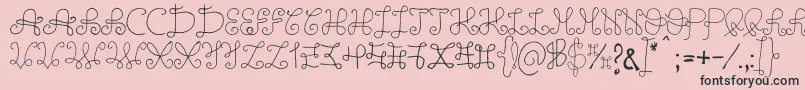 OneWildLine Font – Black Fonts on Pink Background