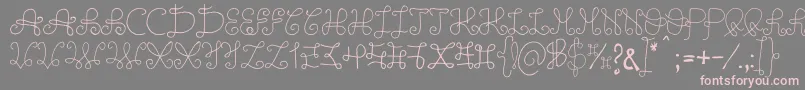 OneWildLine-Schriftart – Rosa Schriften auf grauem Hintergrund