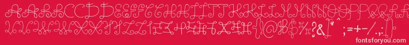 OneWildLine Font – Pink Fonts on Red Background