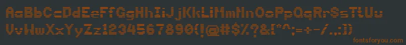 Шрифт DsTerminal – коричневые шрифты на чёрном фоне
