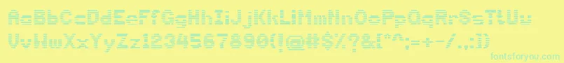 DsTerminal Font – Green Fonts on Yellow Background