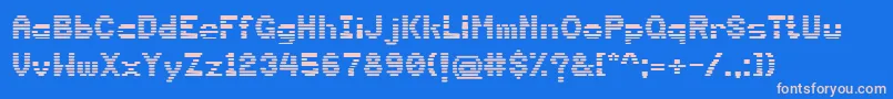 Czcionka DsTerminal – różowe czcionki na niebieskim tle