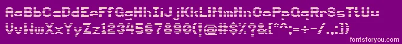 DsTerminal Font – Pink Fonts on Purple Background