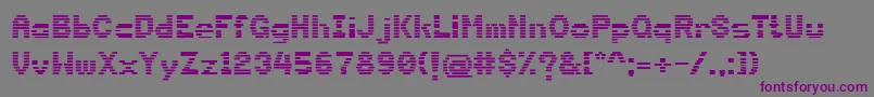 Fonte DsTerminal – fontes roxas em um fundo cinza