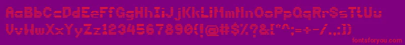 DsTerminal Font – Red Fonts on Purple Background