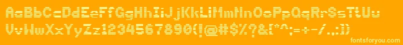 DsTerminal Font – Yellow Fonts on Orange Background