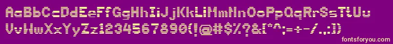 DsTerminal Font – Yellow Fonts on Purple Background