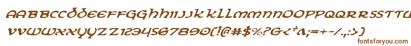Eringobraghei-fontti – ruskeat fontit valkoisella taustalla
