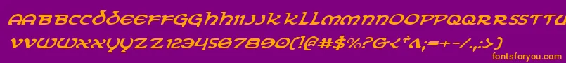 Eringobraghei Font – Orange Fonts on Purple Background