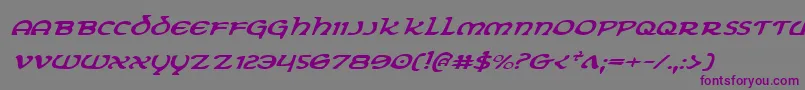 Шрифт Eringobraghei – фиолетовые шрифты на сером фоне