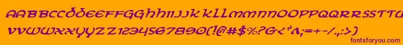 Шрифт Eringobraghei – фиолетовые шрифты на оранжевом фоне