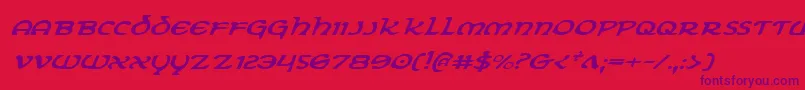 Eringobraghei Font – Purple Fonts on Red Background