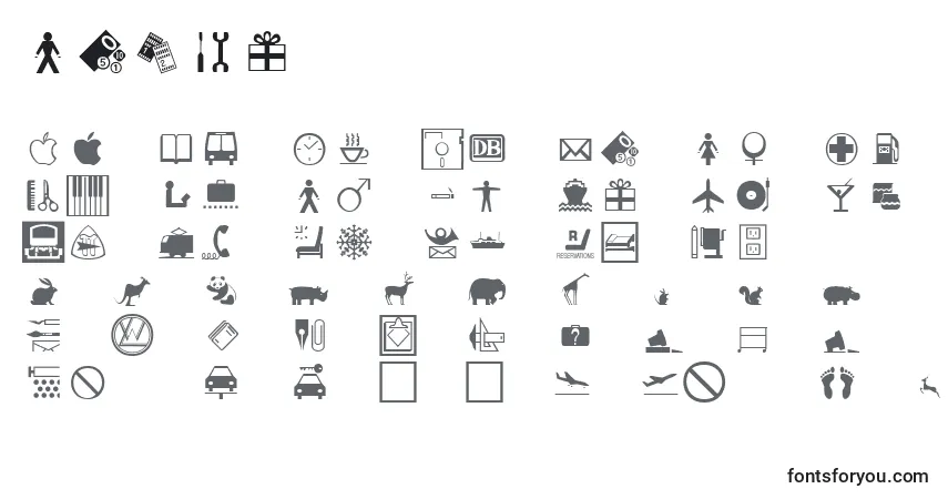 Schriftart Metro (101500) – Alphabet, Zahlen, spezielle Symbole