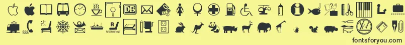 Metro Font – Black Fonts on Yellow Background