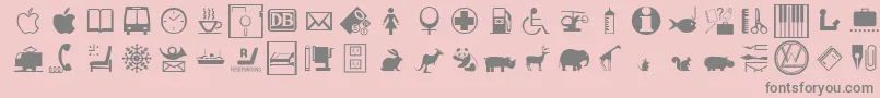 Metro Font – Gray Fonts on Pink Background