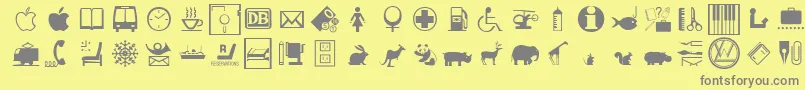 Metro Font – Gray Fonts on Yellow Background