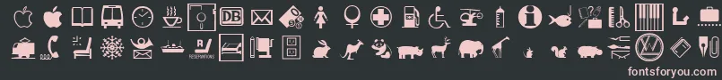 Metro Font – Pink Fonts on Black Background