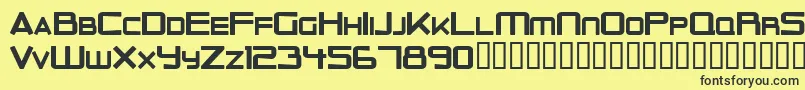 OuterLimitsSolid Font – Black Fonts on Yellow Background