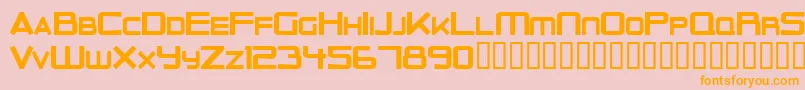 OuterLimitsSolid Font – Orange Fonts on Pink Background