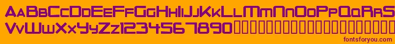 OuterLimitsSolid Font – Purple Fonts on Orange Background