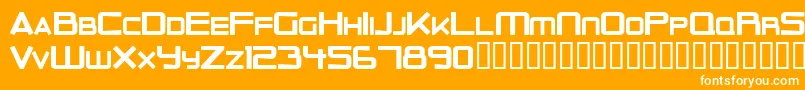 フォントOuterLimitsSolid – オレンジの背景に白い文字