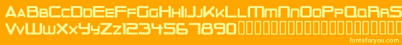 OuterLimitsSolid Font – Yellow Fonts on Orange Background