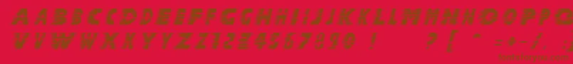 フォントHalcit – 赤い背景に茶色の文字