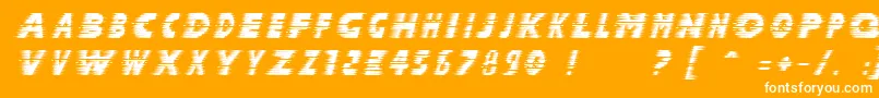 Halcit Font – White Fonts on Orange Background