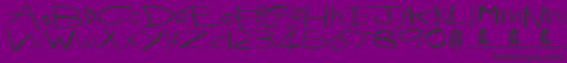 First Grader Font – Black Fonts on Purple Background
