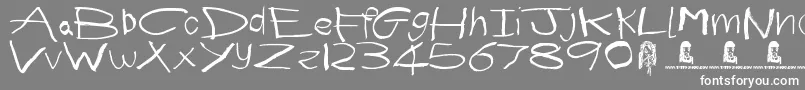 First Grader Font – White Fonts on Gray Background