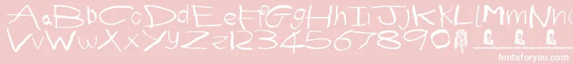 First Grader Font – White Fonts on Pink Background