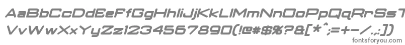 フォントClassicRobotBoldItalic – 白い背景に灰色の文字
