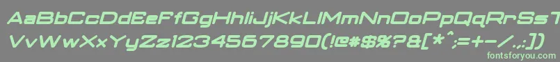 ClassicRobotBoldItalic Font – Green Fonts on Gray Background