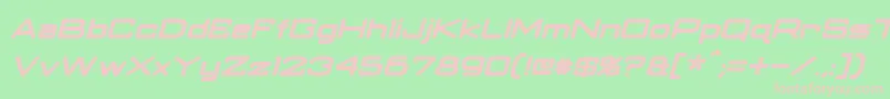 ClassicRobotBoldItalic Font – Pink Fonts on Green Background